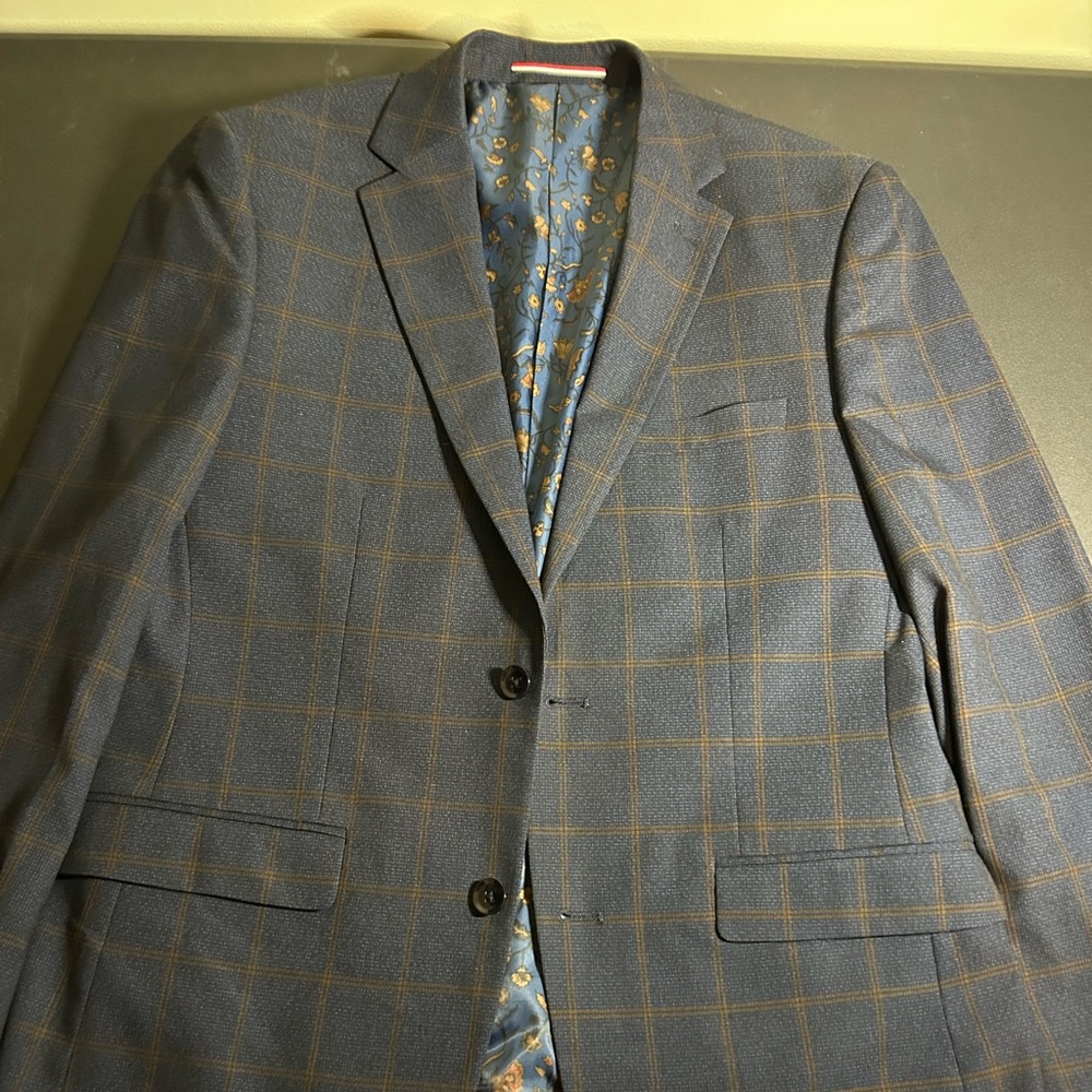 NEW Soul of London Fancy Check Two Button Notch Lapel Blazer Jacket Sports 42 R